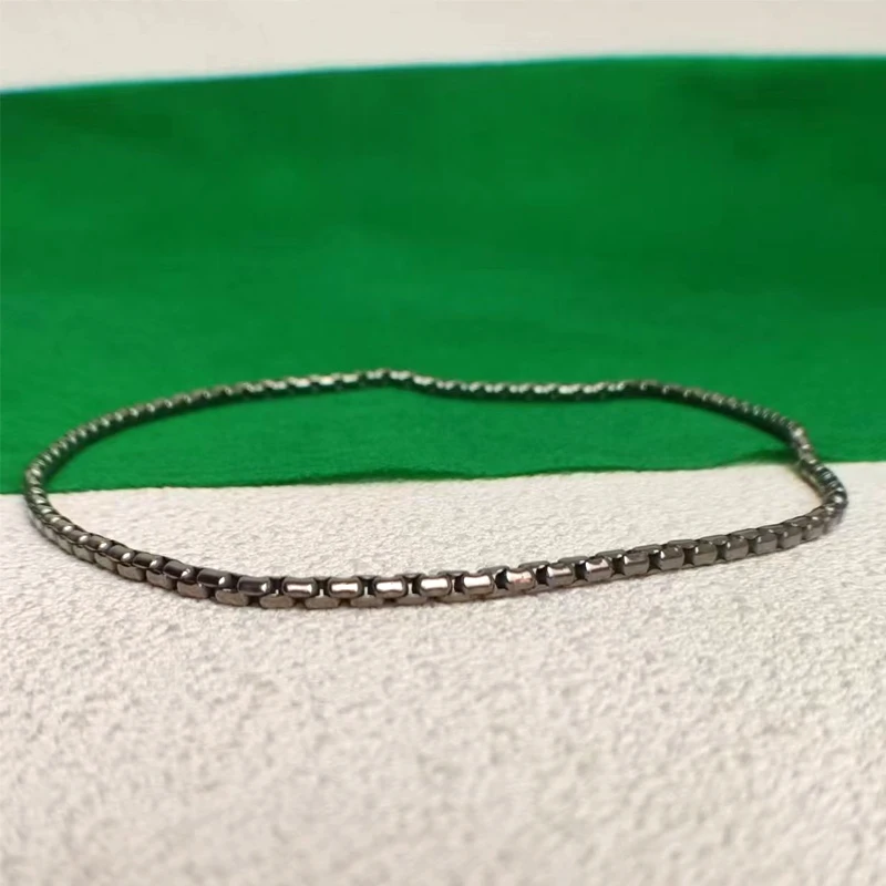 I-souled 3.3MM Titanium Snake Chain Link Necklace Continuous Loop Infinity Necklace Hypoallergenic for Daily Wear Jewelry