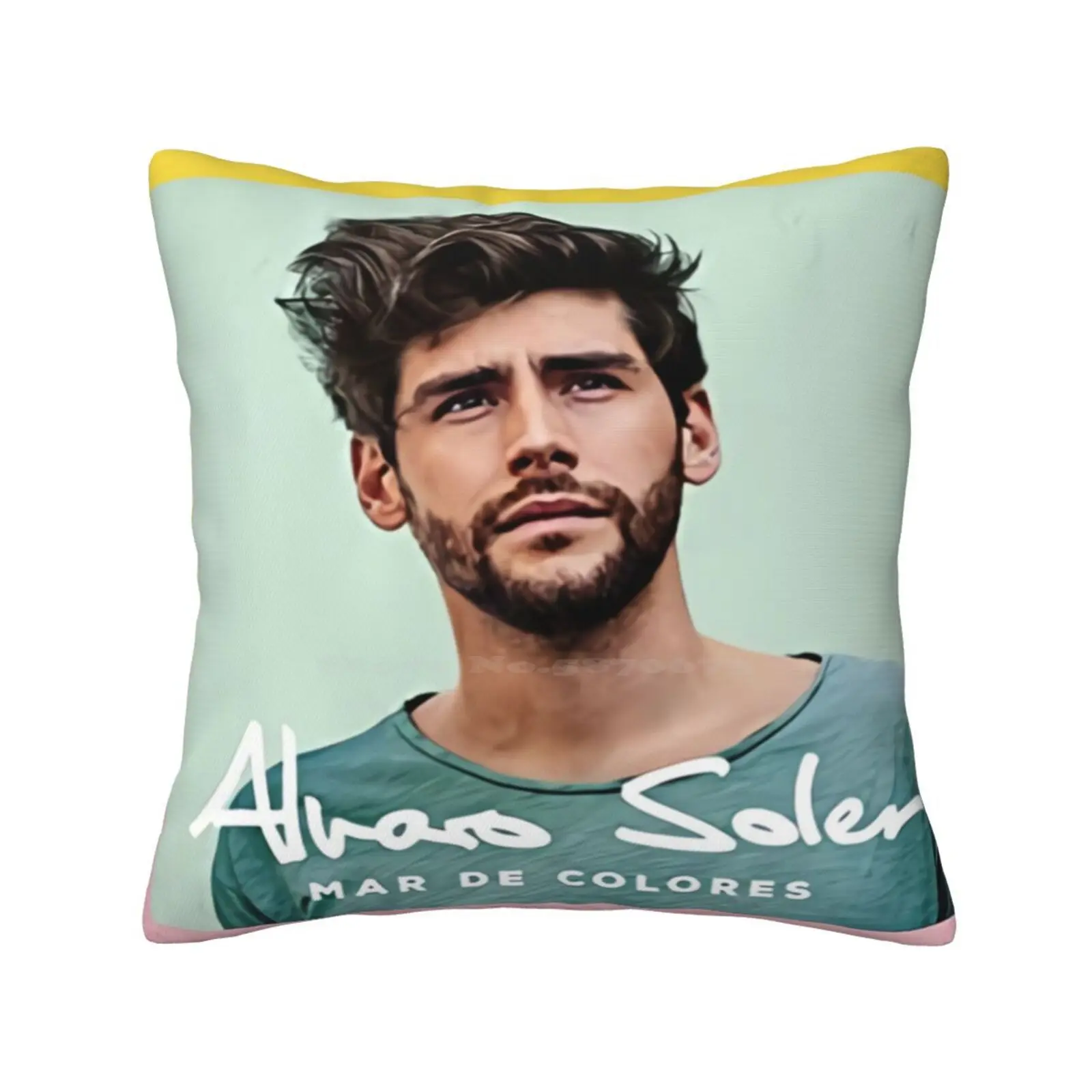 Alvaro Soler-Mar De Colores Home Sofa Car Waist Throw Pillowcase Alvaro Soler Music La Libertad La Cintura Italy Italiana Mar