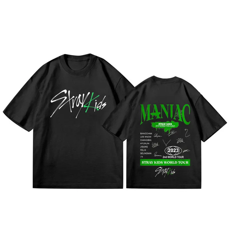 Trend Kpop Stray T Shirt SKZ Men Women T-shirt Straykids Seungmin FELIX HYUNJIN JEONGIN MINHO Short Sleeve Tee Women Clothing