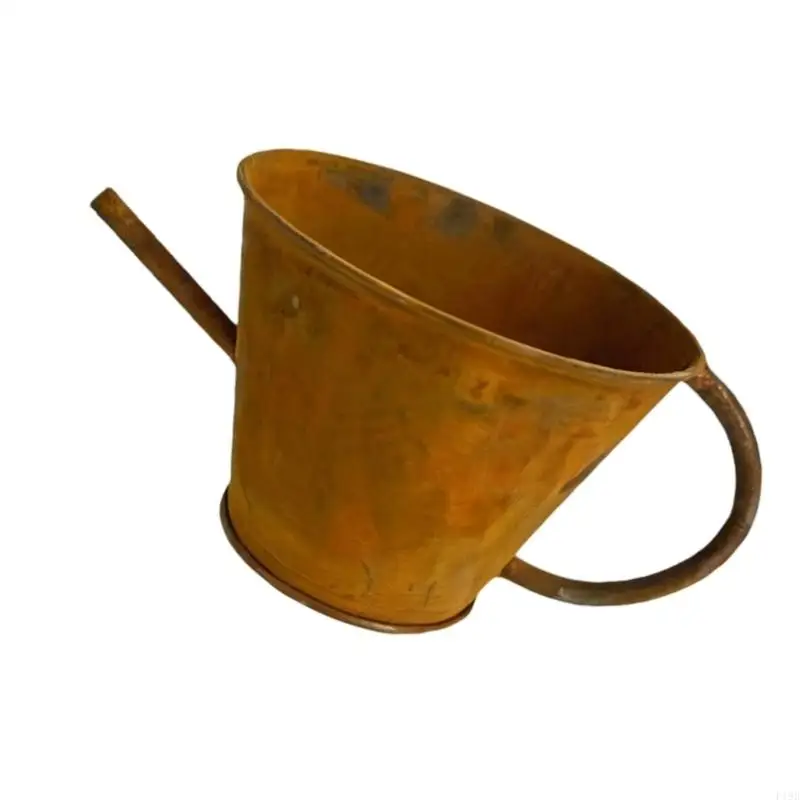 F19B Artistic Unique Iron Teapot Flower Pot Unique Distressed Teapot Planter for Patios Balcony Or Living Room