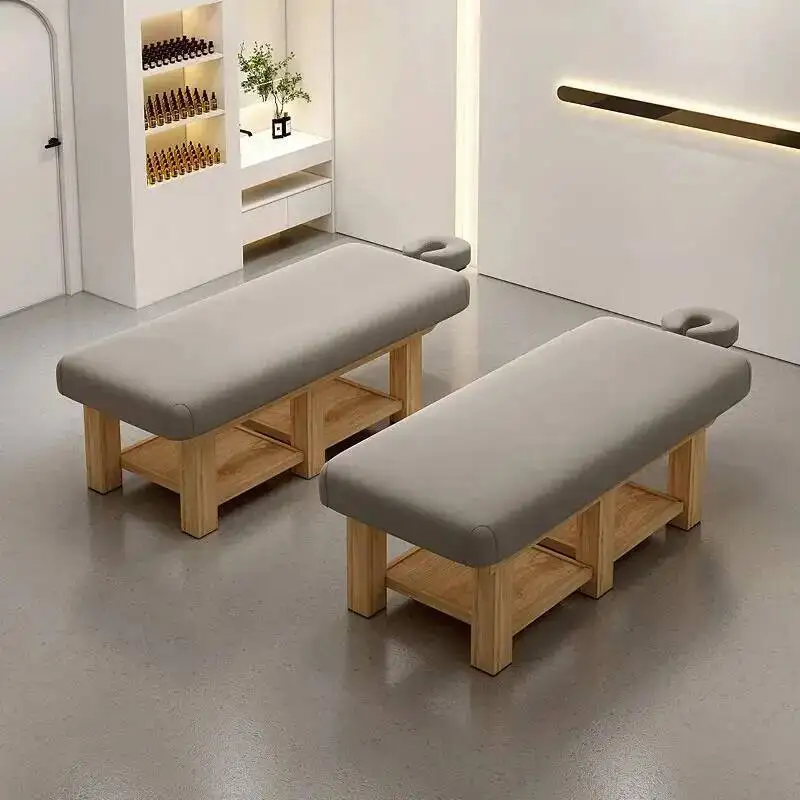 

Beauty Lash Spa Wood Massage Bed Facial Examination Professional Massage Table Knee Sleep Lettino Estetista Salon Furniture