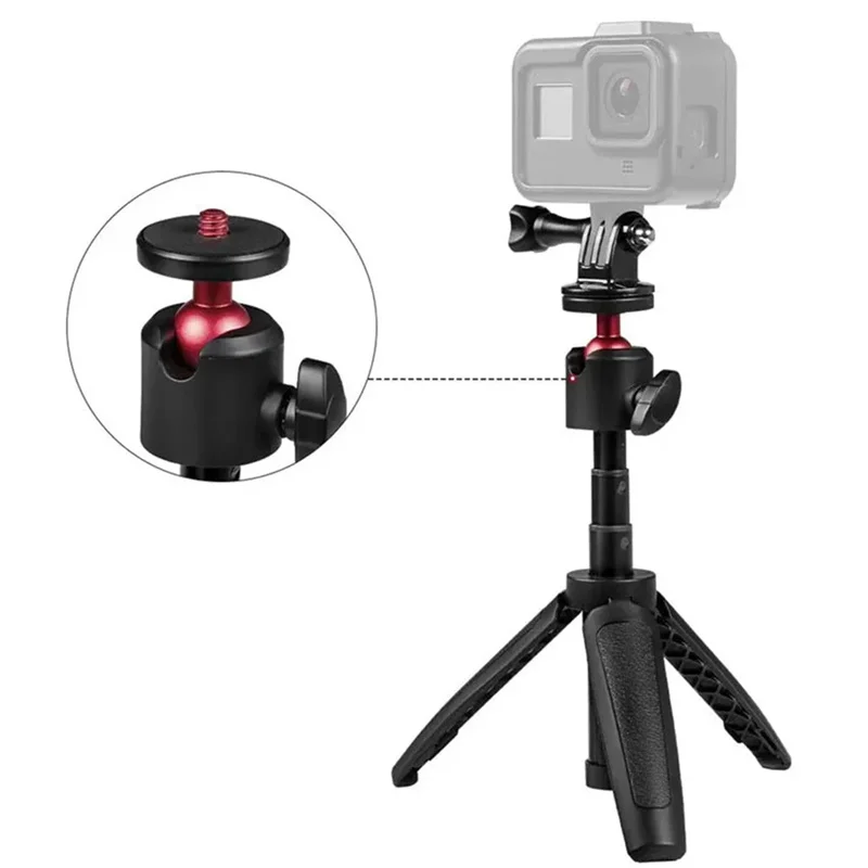 Mini Stretchable Desktop Tripod Handheld Photography Bracket Stand Flexible Ballhead 1/4 Inch Screw Mount SelfieStick for Camera