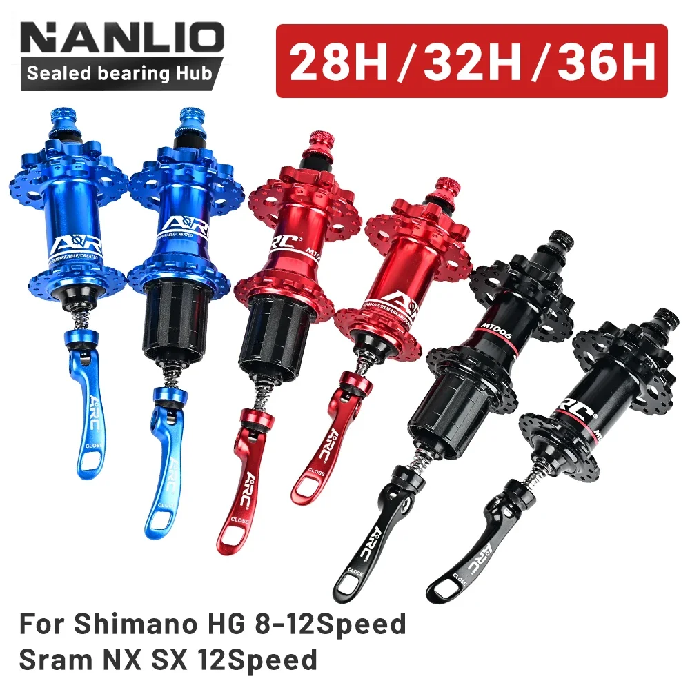 قوس دراجة هوائية جبلية محور مختومة 4 تحمل محاور الجبلية 10*135 مللي متر QR 12*142 مللي متر من خلال 28 32 36H دراجة مكبح قرصي محور ل SHIMANO HG 8-12S #2