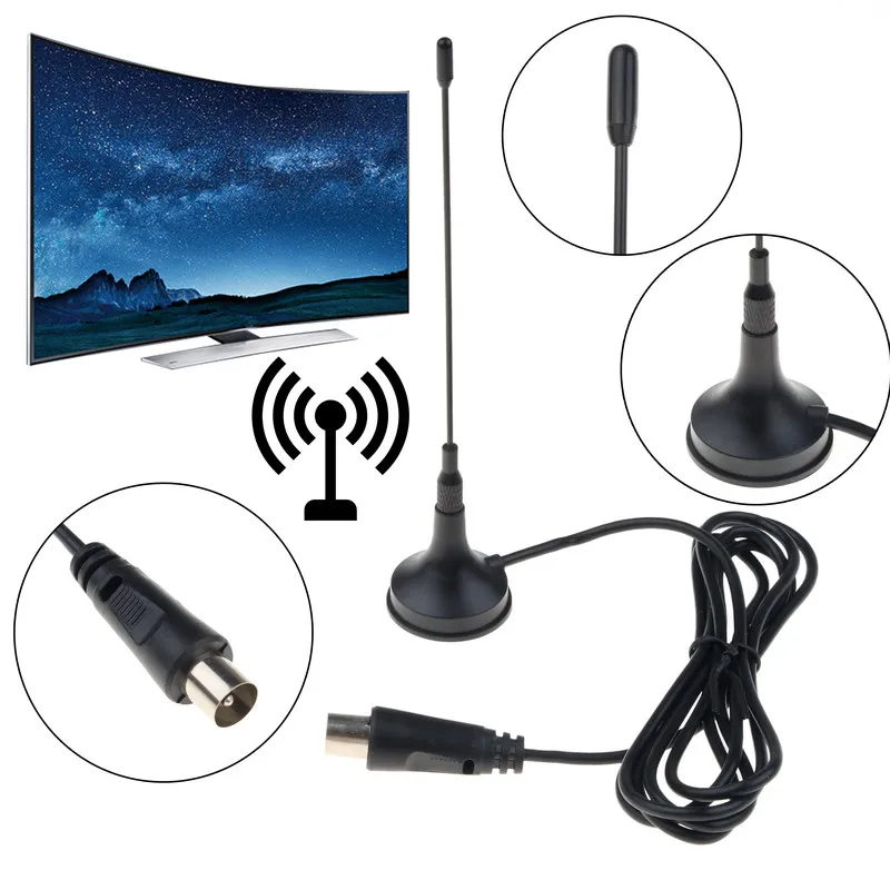 Freeview HDTV Digital TV Antenna Indoor Signal Receiver 5dBi DVB-T T2 Mini Aerial Booster CMMB Televison Receivers For Smart TV