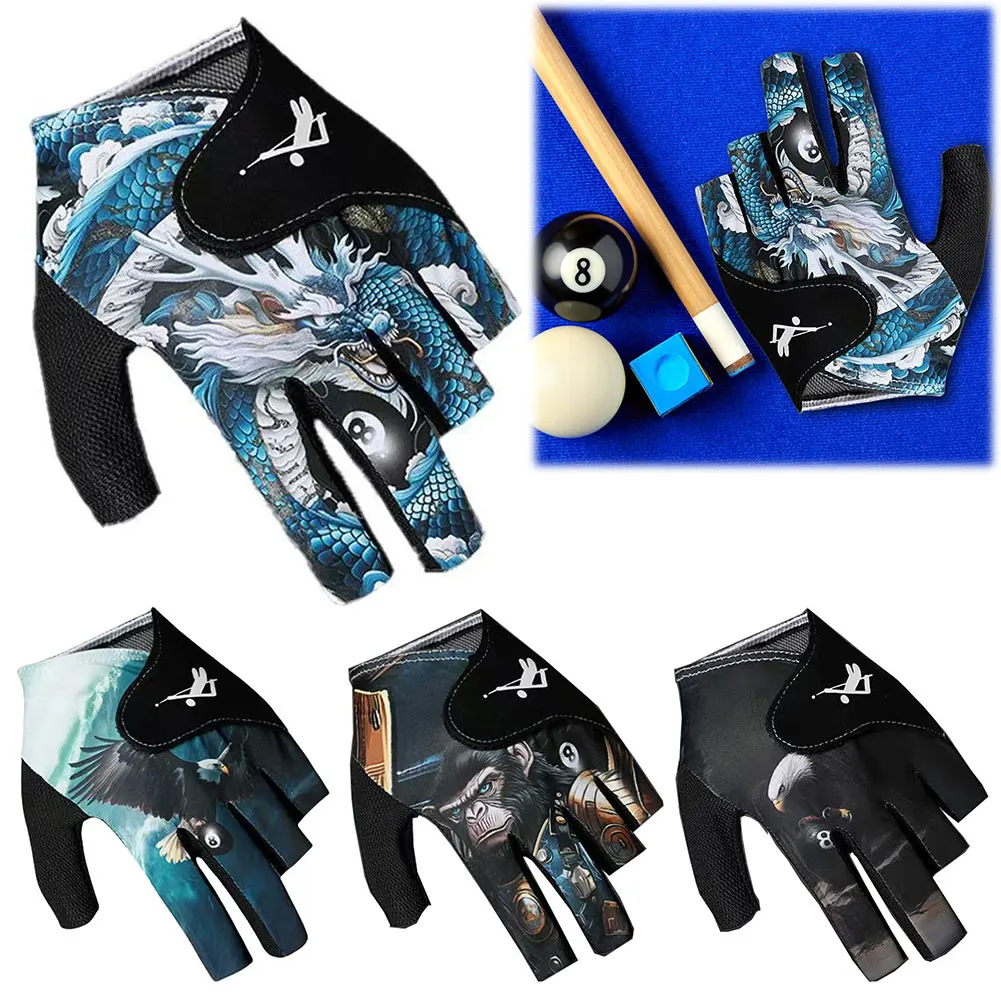 

Левая рука, снукерный кий, спортивные перчатки, дышащие перчатки для кия, регулируемые перчатки для бильярда и бассейна для мужчин и женщин