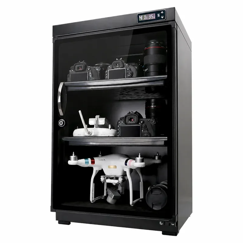 Huitong 100L Digital Electronic Moisture Proof Box for SLR Camera Microphone Stamp Drying Cabinet Dehumidifier Storage