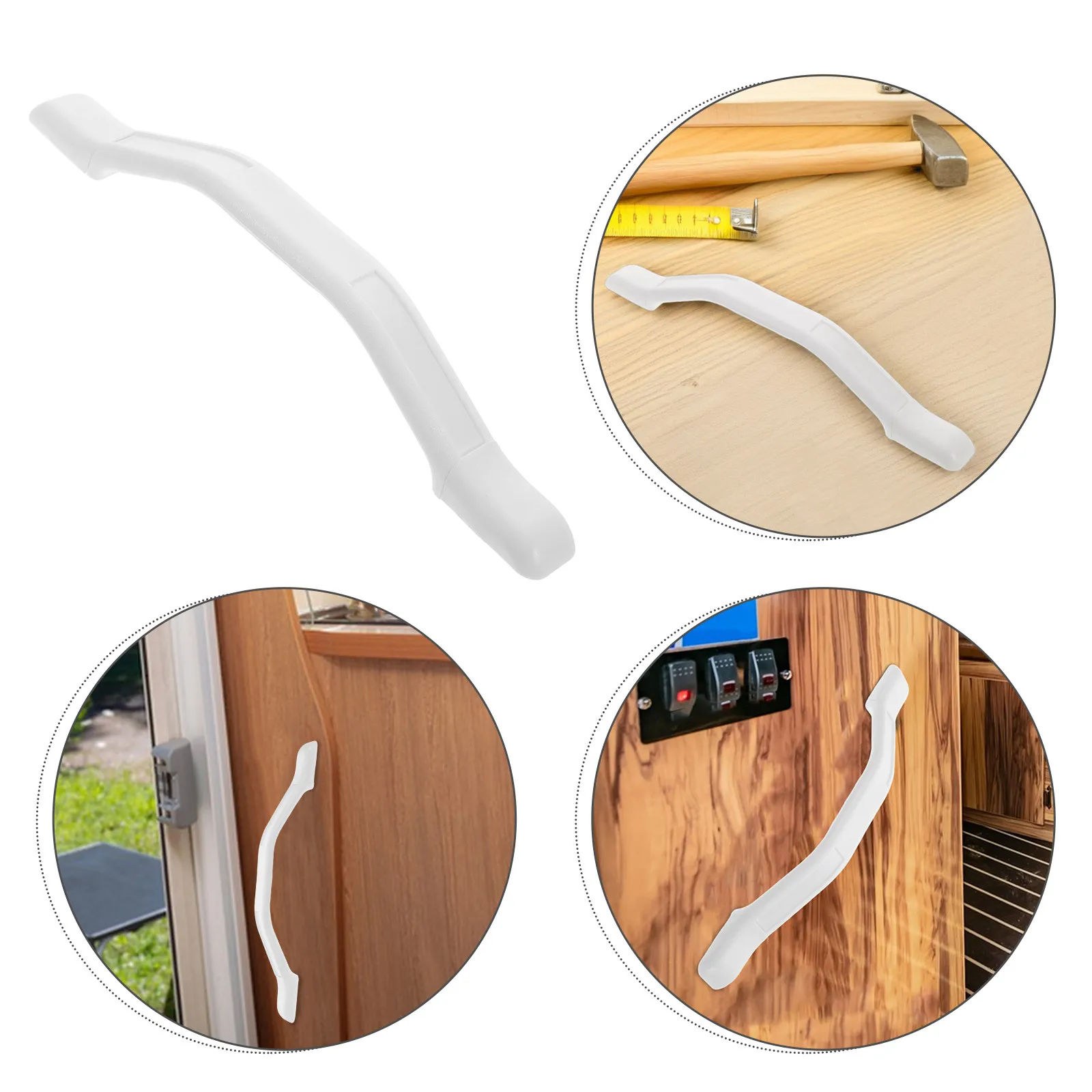 Sturdy Plastic Grab Handle Rv Entry Step Assist Bar for Motor Home Travel Trailer Cargo Boat Doorway Stair Railing Replacement