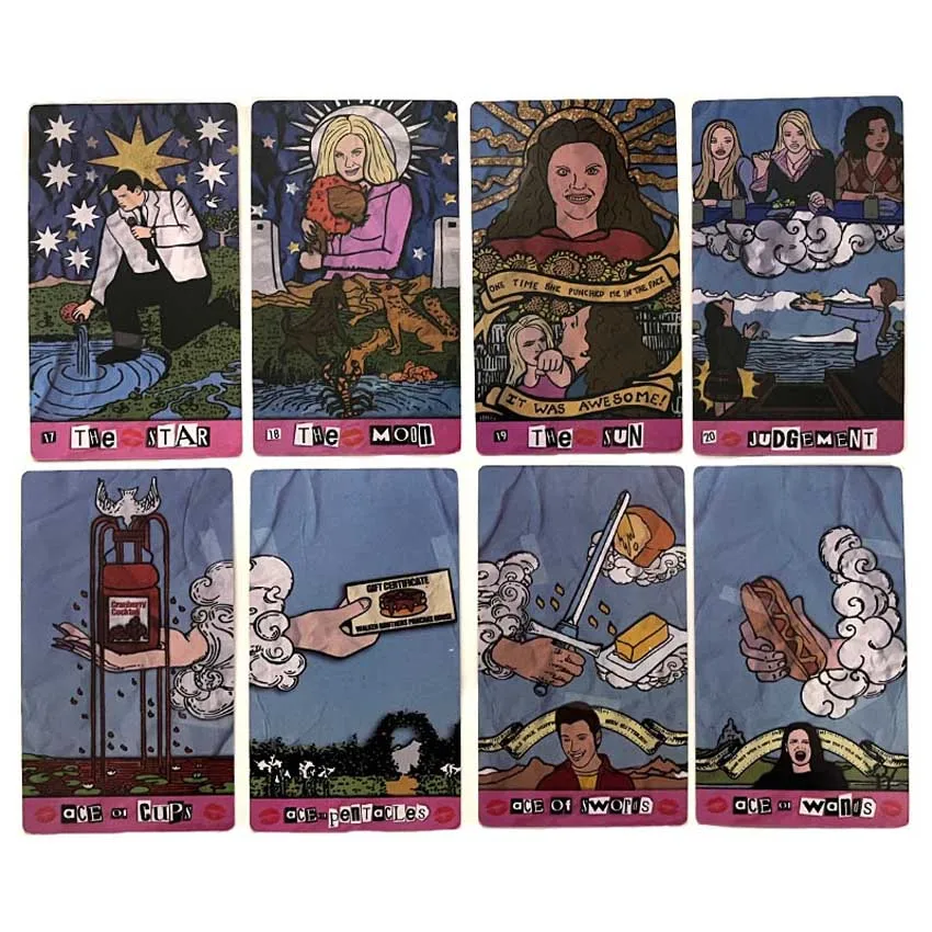 12x7 cm  A MEAN Girls Tarot Card Games Paper Manual