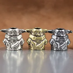 Planet Alien Figurines Brass Knife Beads Lanyard Keychain Pendants EDC Paracord Hangings Jewelry DIY Outdoor Charms Accessories