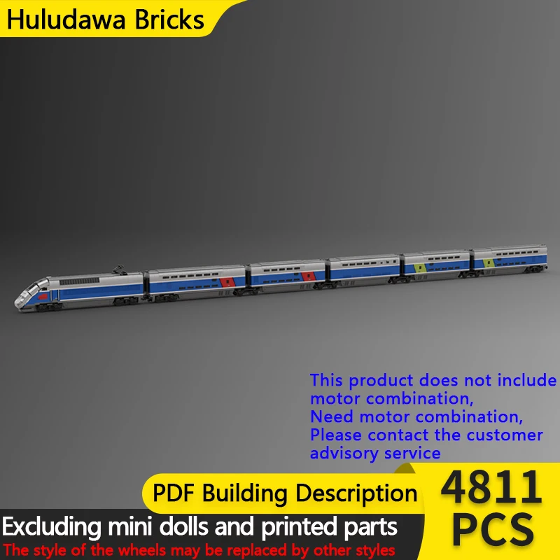 

Модель городской автомобиль MOC, строительные кирпичи, высокоскоростной поезд, дуплексная карета, модульная технология, детские праздничные подарки, сборные игрушки, костюм