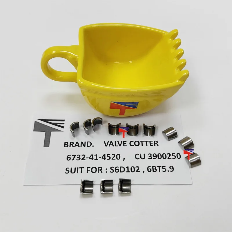 

10Pcs valve lock 6732-41-4520 for construction machinery S6D102 6BT5.9 engine parts