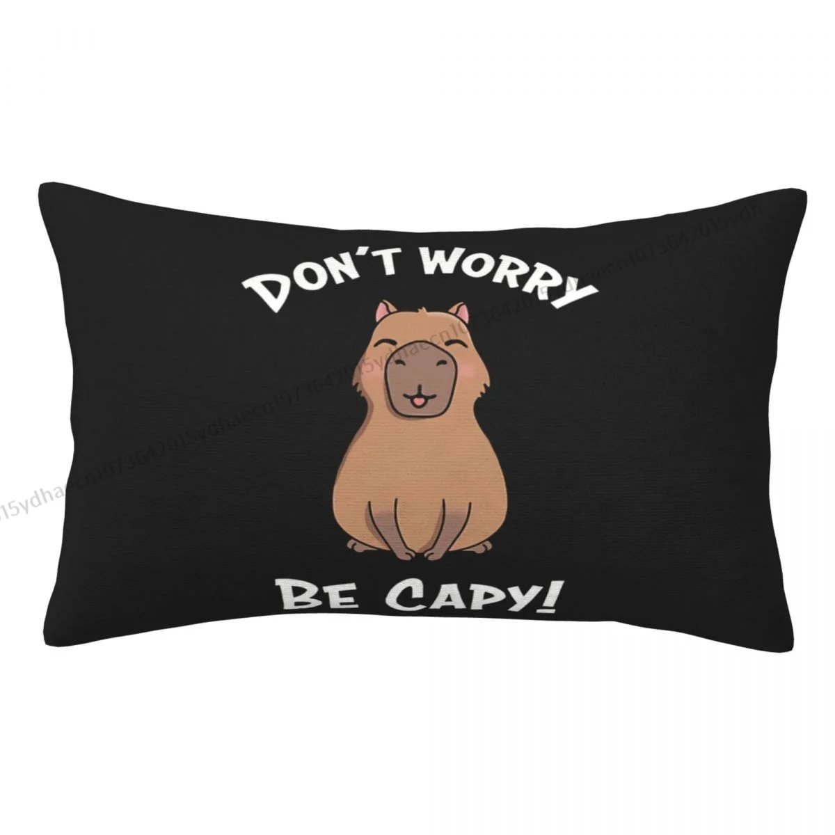 Don't Worry Polyester Pillowcase Capybara Capybara Cute Animal Home Decorative Breathable Pillow Cover Pillowcase