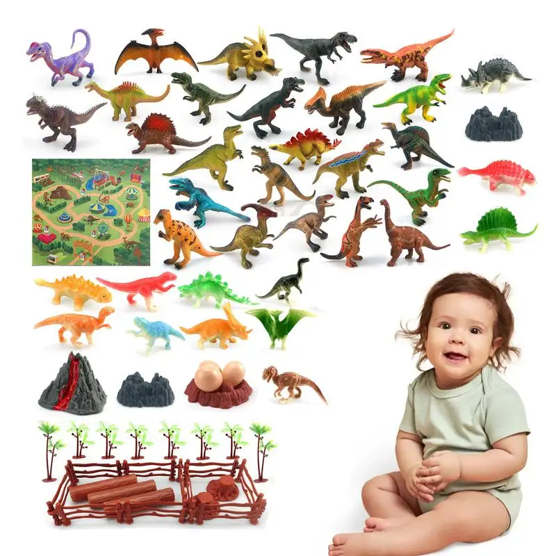 

Realistic Dinosaur Figures Realistic Dino Playset Educational Toys STEM Learning Toddler Toys For Boys & Girls Ages 4 Promotes