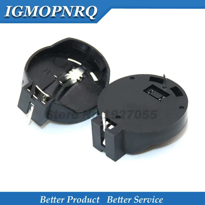 10pcs Black CR2025 CR2032 3V Button Coin Cell Battery Socket Holder Case CR2032 battery holder 2032