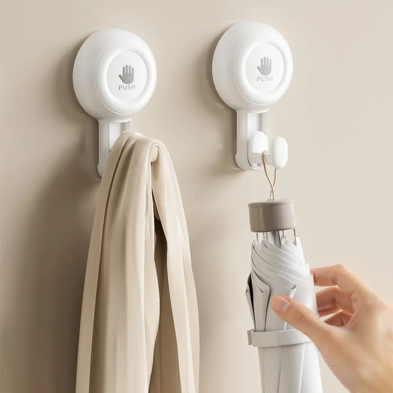 

1 piece Strong Suction Cup Hooks Multi-purpose Bathroom Kitchen Car No Drill Damage Free Hanger