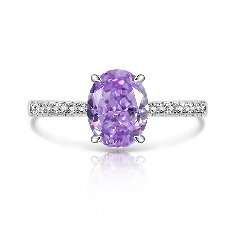 

Кольцо из стерлингового серебра 925 пробы, разноцветное кольцо с ледяным цветком, голубиное яйцо, инкрустированное цирконом, подарок на день рождения, годовщину, свадьбу