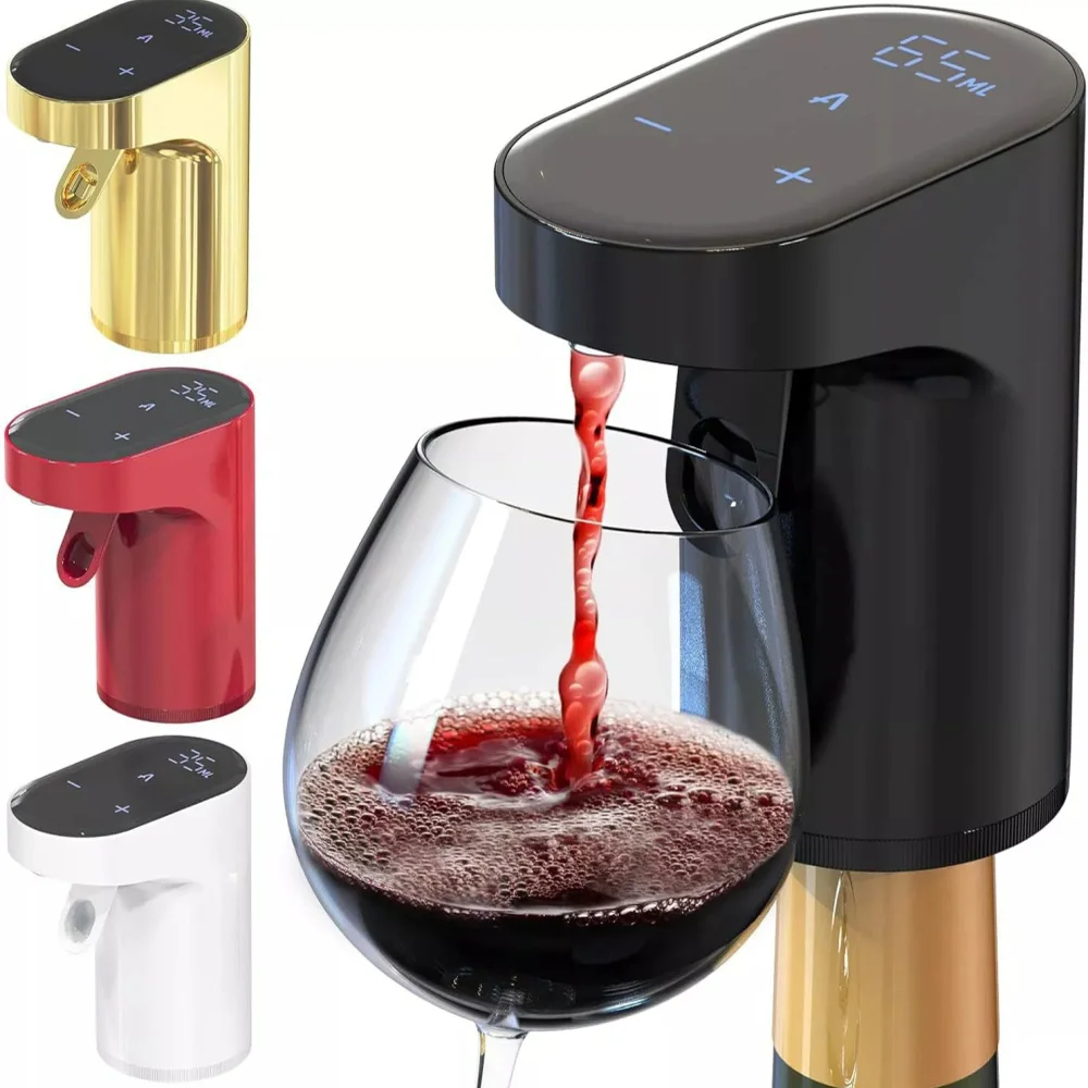 Automatic Alcohol Dispenser, Professional, High End Whiskey Pump Dispenser, Liquor Pump, Adjustable, Foldable Wine Decanter