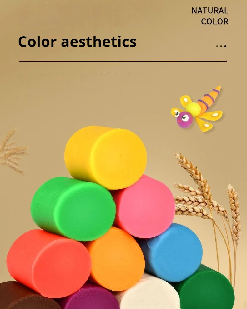Farbteig, Spielteig-Sets für Kinder, Modelliermasse, DIY-Handwerk, ultraleichter Kunststoffton mit Schnitzwerkzeugen für Freunde und Kinder