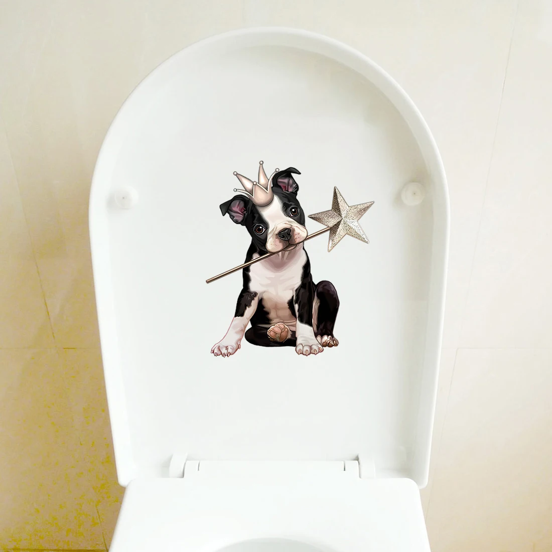 Three Ratels QD128 FRENCH BULLDOG Cute dog wall sticker home decorative toilet Decal