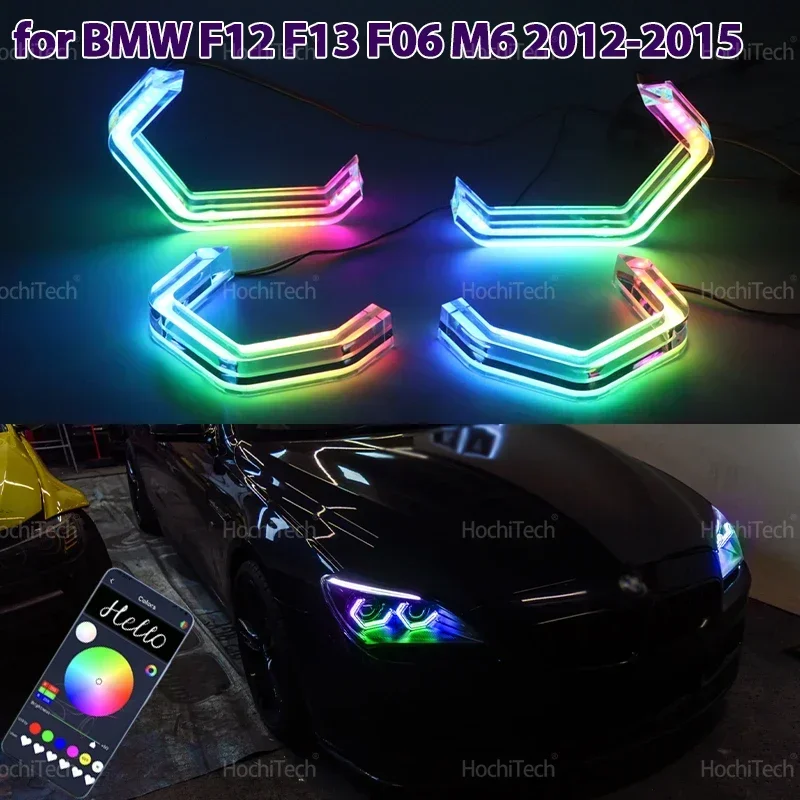 

For BMW 6 Series F12 F13 F06 M6 2011-2017 Dynamic LED Ring Angel Eyes Phone APP control remote Turn signal flashing Rings