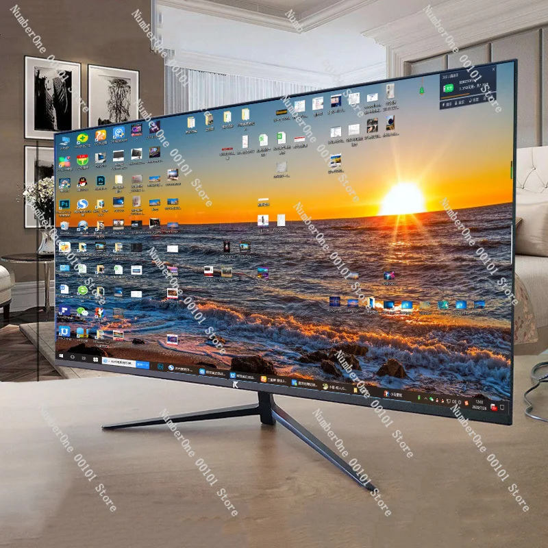 27 Inch 2K Curved Gaming Monitor Office Computer Display Frameless LCD Screen High Definition Desktop Monitor
