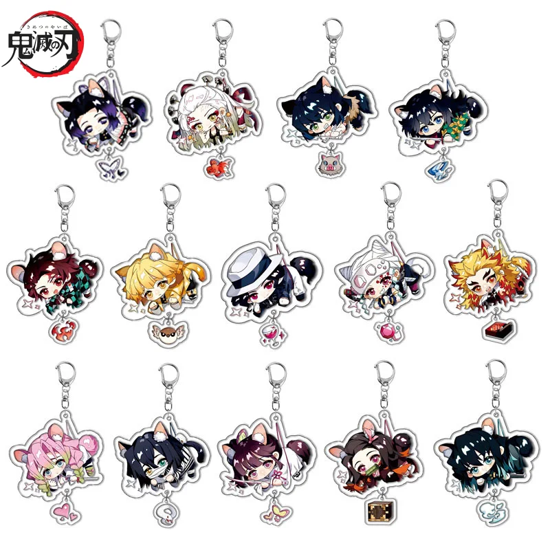 

Anime Demon Slayer 6cm 2D Acrylic Keychain Pendant Cartoon Bag Hanger Student Key Holder Enthusiast Boys Girls Gift