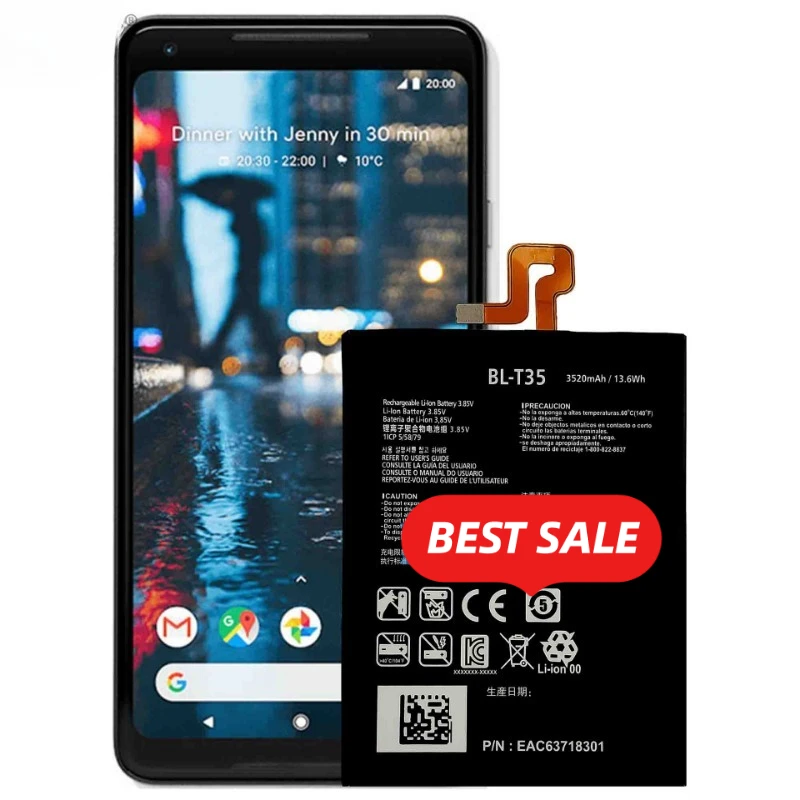 

BL-T35 for Google Pixel 2 XL/Pixel XL2 Phone Battery High Quality High Capacity Replacement Bateria Grade A Cell with Tools