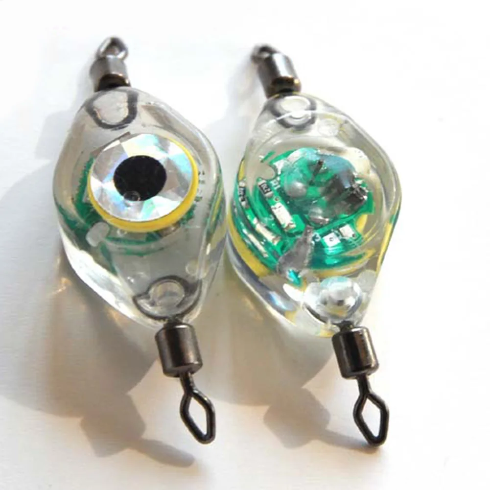 LED الصيد الطعم ضوء شكل العين الصيد إغراء ضوء LED مقاوم للماء الاستشعار قطرة عميقة لمياه البحر المياه العذبة لمياه البحر تحت الماء