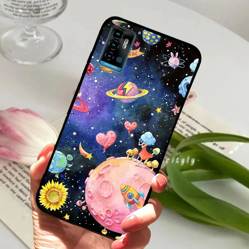 Case For ZTE A71 Coque A 71 Marble TPU Soft Silicone Funda Phone Case For ZTE Blade A71 a71 Shockproof Animals Cover Capa Bumper