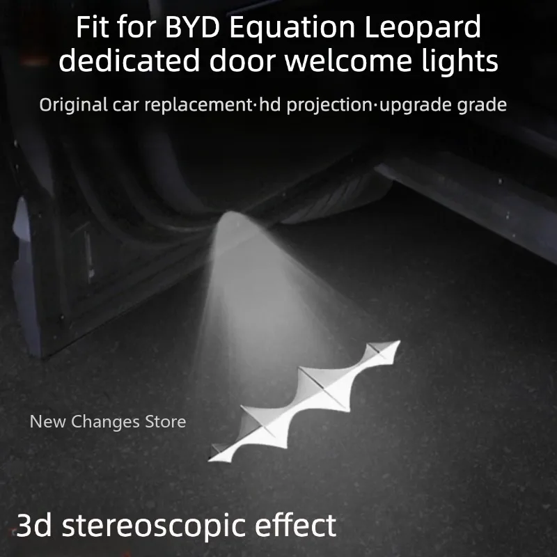 For BYD Equation Leopard 8 Leopard 5 Titanium 7 Door Welcome Light Modification Non-destructive Installation Ambient Light Parts