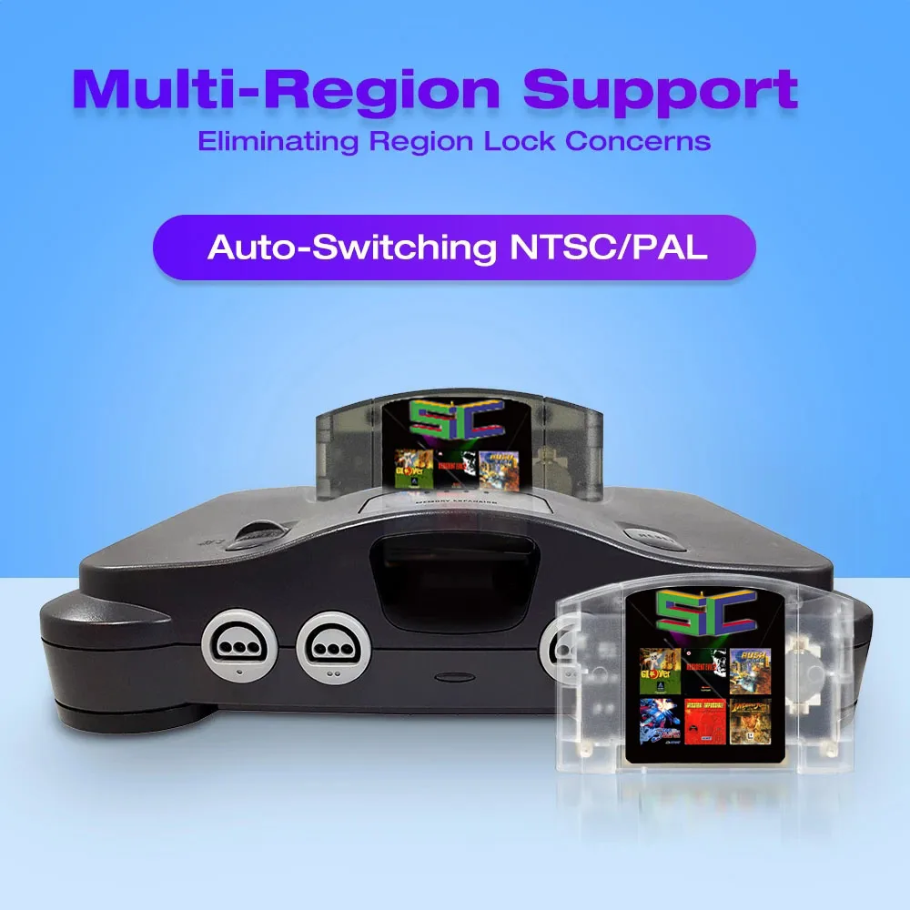 EVERDRIVESC64 Игровой картридж с открытым исходным кодом N64 3000 в 1 для игровой карты Nintendo 64, бесплатная совместимость с картой 16 ГБ, поддержка игр 64DD