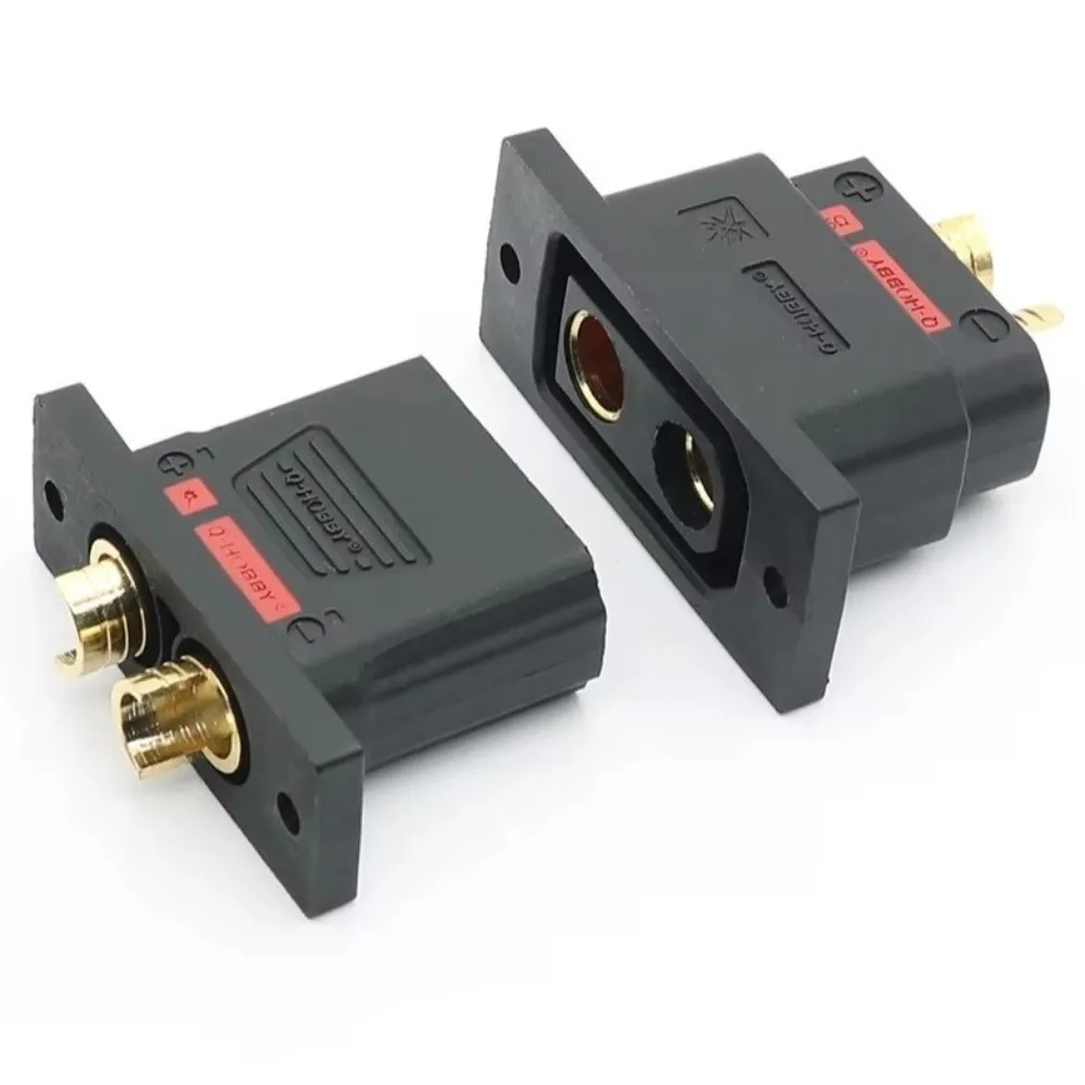 New High Current QS8-S Connector Anti Spark Gold Plated QS8P-S Battery Plug Black RC Accessories for RC Model Car