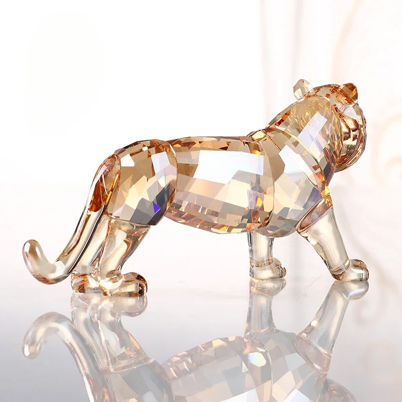 Crystal Tiger Statue  Zodiac Luck Mascot, Housewarming Gift, Office and Living Room Decor, Twelve Zodiac Prosperity Symbol