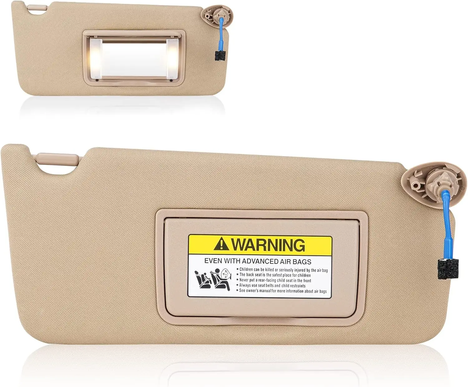 

Beige Passenger Sun Visor with Light for Honda Accord 2008-2017