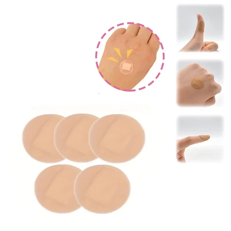 100pcs/set Mini Round Band Aid Skin Color Wound Dressing Plaster Patch Breathable Waterproof Adhesive Bandages Tape image 4