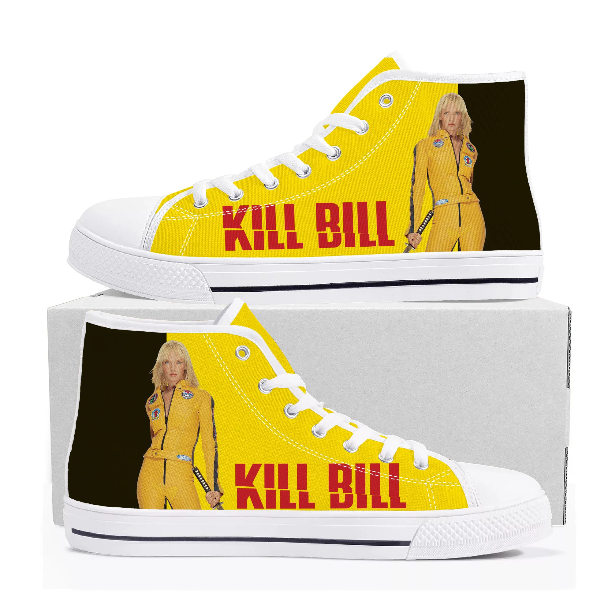 Kill Bill Hattori Hanzo Ninja Samurai High Top Sneakers Mens Womens Teenager Canvas Sneaker Casual Custom Shoes Customize Shoe