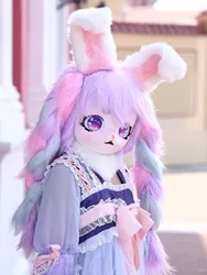 Animal Furry Fursuit Head Mask Plush Cat Fox Mask Costume Props for Halloween Cosplay Party Performance props Children's gifts