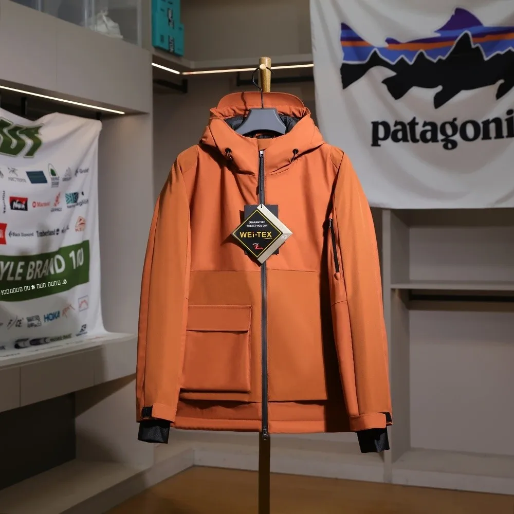 

Luxury down Jaet for Men Outdoor Winter Windproof Waterproof Warmth Ultra-Insulated Polar Resistance All-Day Weatherproof