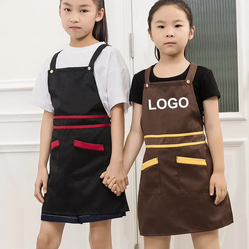 Çocuk boyama önlüğü mutfak su geçirmez temizlik pişirme önlük mutfak özel Logo kore tarzı üniforma için yararlı bir şey