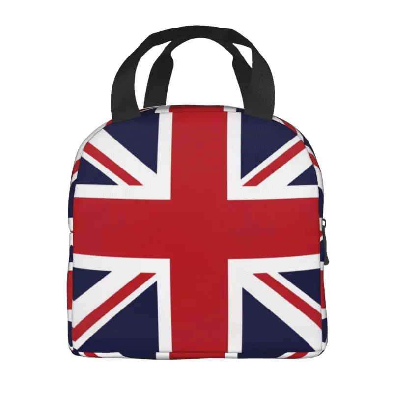 Union Jack Flag Of The UK Insulated Lunch Bag for Portable United Kingdom British Thermal Cooler Bento Box Beach Camping Travel