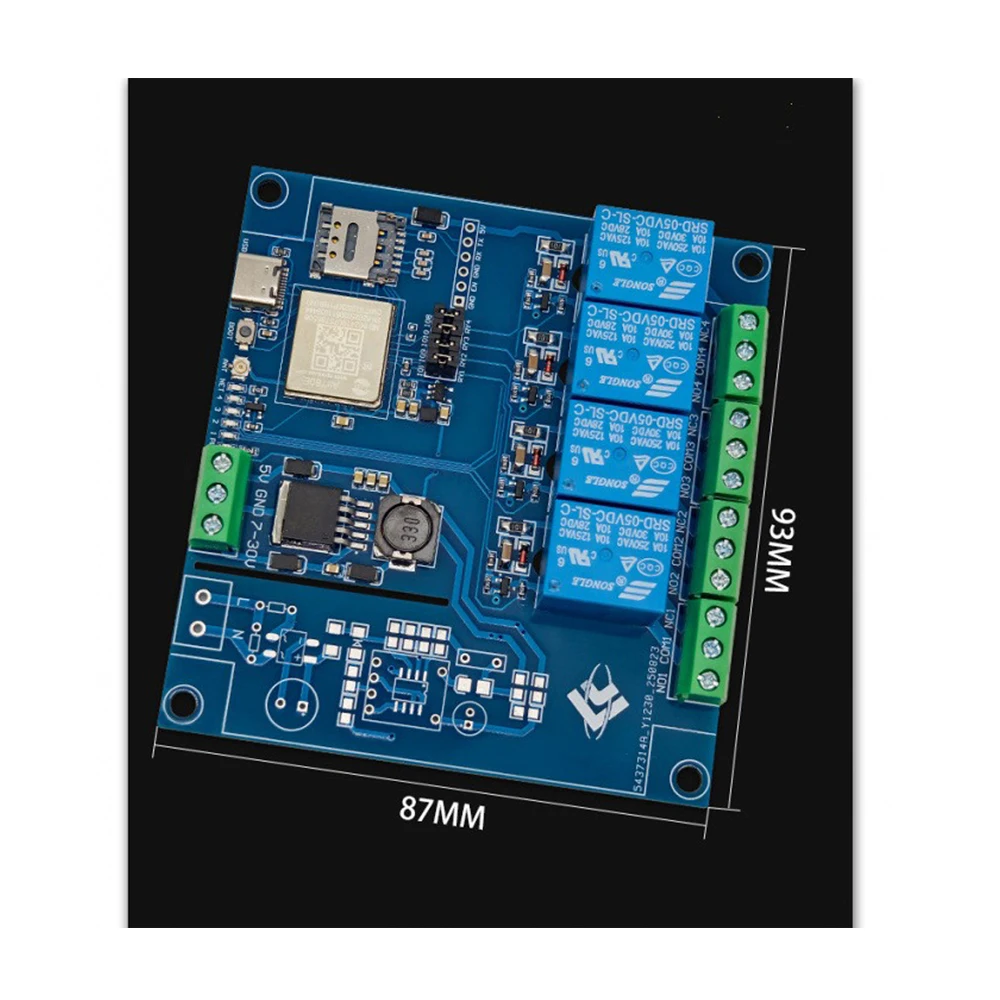 4-Channel Relay Module AIR780E 4G Full Netcom Bluetooth-compatible WiFi Development Board Power Supply AT Command Control