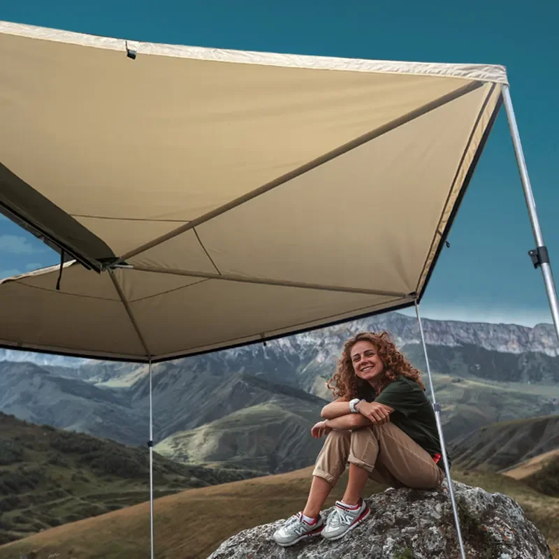 270 degree fan canopy car boneless tent source sunshade aluminum alloy awning car side tent