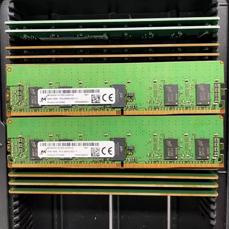 Micron DDR4 REG ECC RAMs 8GB 2666MHz Server Memory 8gb 1RX8 PC4-2666V-RD1-11 Server computer memory 1.2V