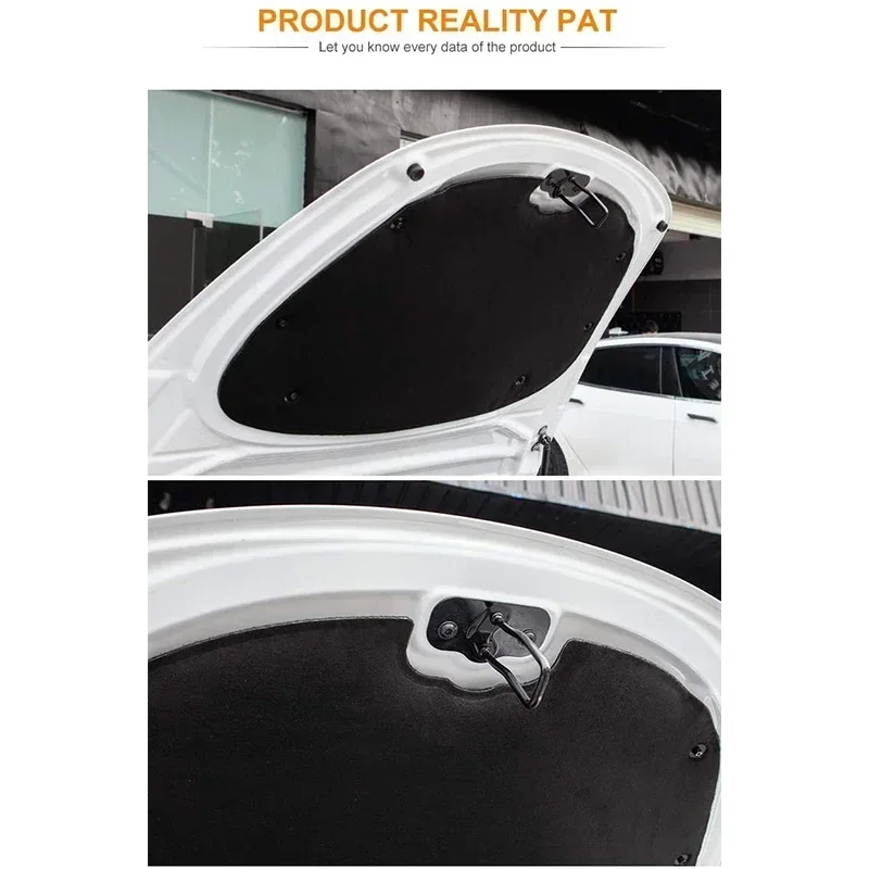 For Tesla Model 3 Front Hood Engine Soundproof Cotton Heat Insulation Pad Cover Mat Anti-Shock Plate Car Modification
