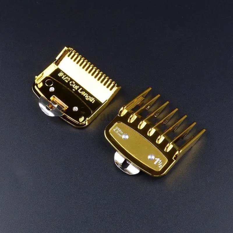 1,5mm 3mm 4,5mm 6mm Abstandskämme für elektrische Haarschneidemaschinen, professionelle Schneidführungskämme für Friseursalons, Schwarz Y0731 – Detail 14