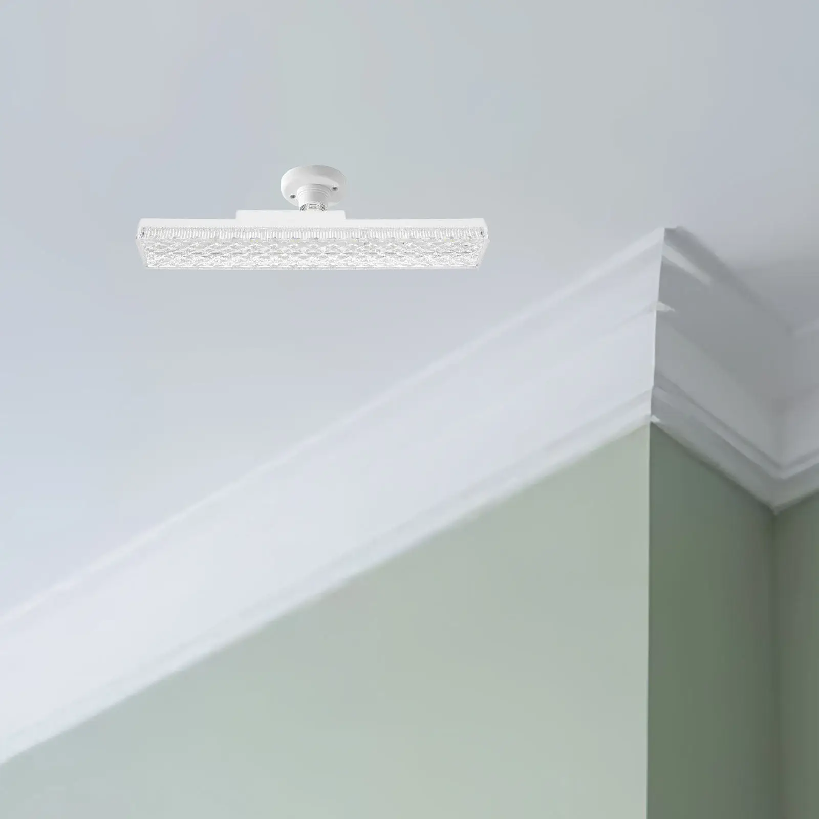 

Светодиодный прямоугольный светильник Crystal 18W E27, современный светильник для ванной комнаты, гостиной, потолочное крепление