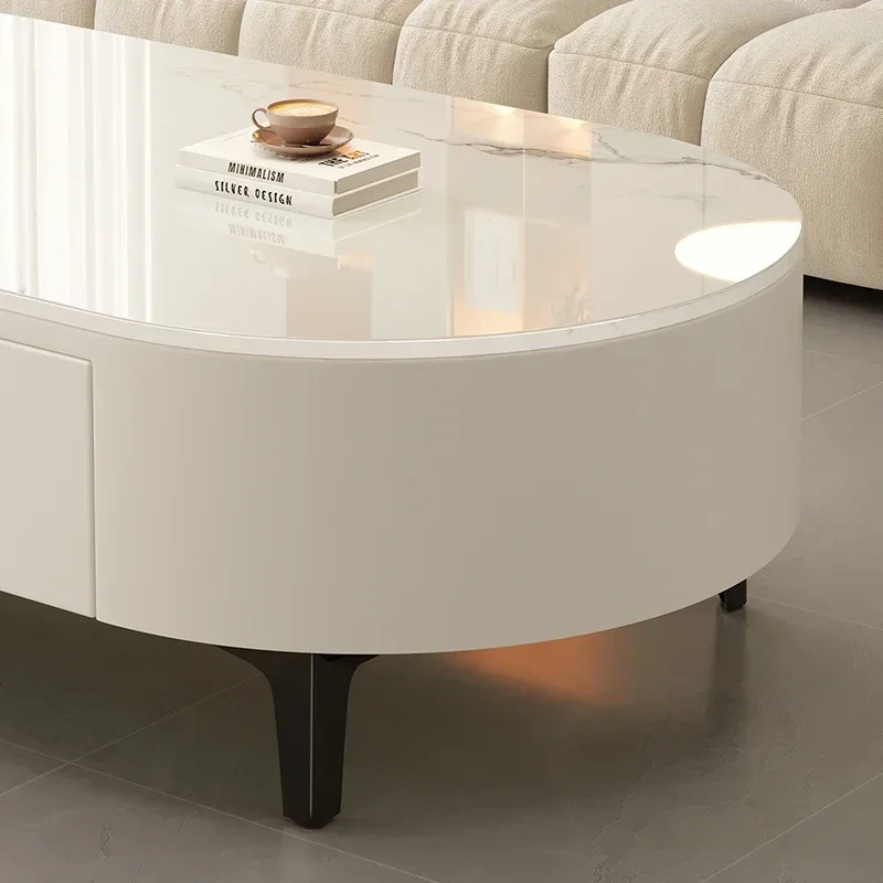 Portable Modern Simple Living Room Floor Cheap Oval Organizer Side Table Funky Necklace Relaxing Couchtisch