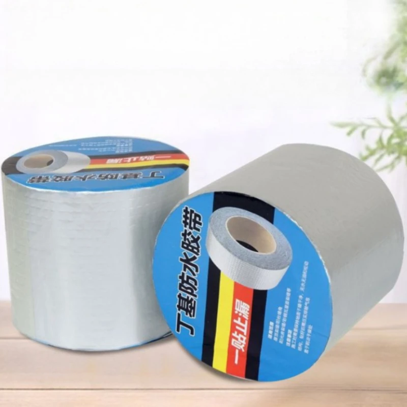 High Temperature Resistance Aluminum Foil Thicken Tape Roof Strong Leak Repair Waterproof Butyl Tape Wall Pool Crack Repair Tape