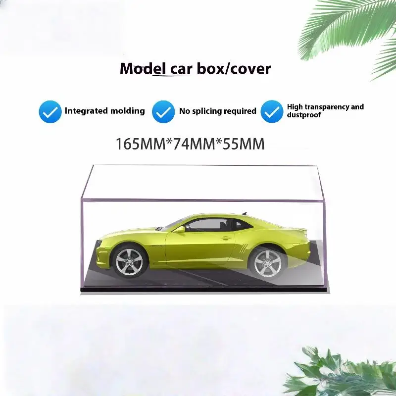 1 pçs caixa de armazenamento acrílico transparente prático 1/43 diecast modelo caixa exibição carro diy à prova poeira rack exibição brinquedo