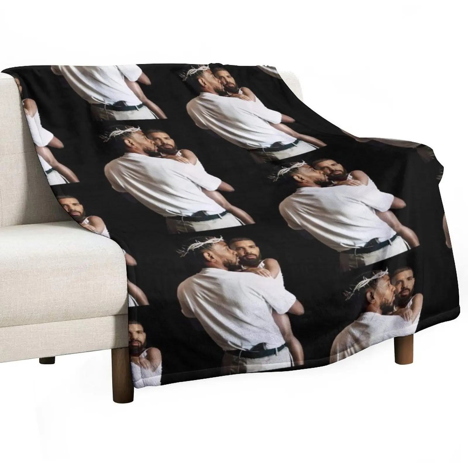

Kendrick Lamar Holding Baby Drake Throw Blanket sofa bed Plush Large christmas decoration Blankets